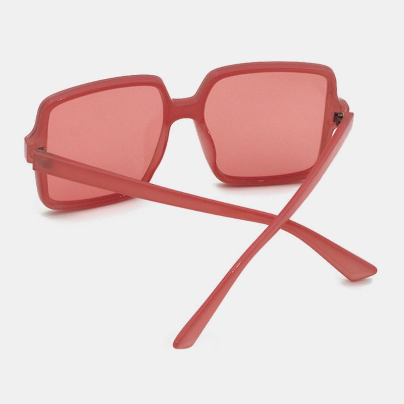 Gafas De Sol Unisex Cuadradas Transparentes Con Protección Uv De Montura Completa Informal