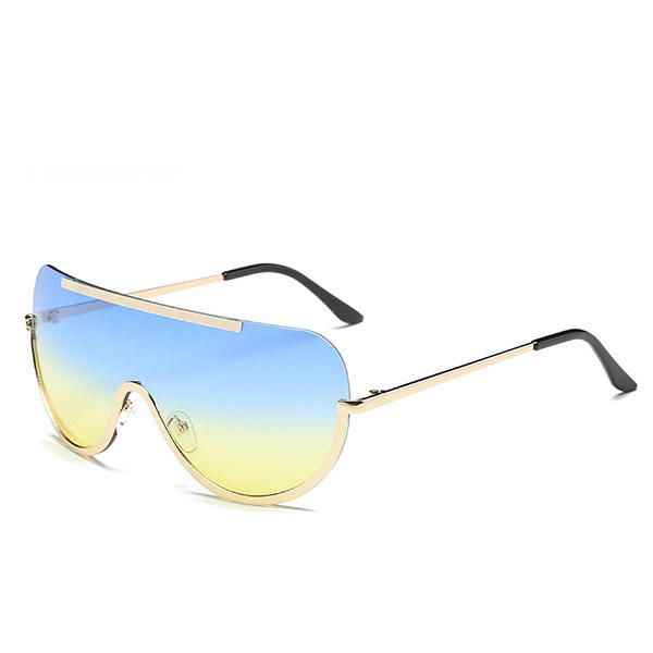 Gafas De Sol Uv400 Para Mujer Gafas De Sol Con Montura Metálica De Gran Tamaño Con Lentes De Colores