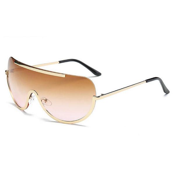 Gafas De Sol Uv400 Para Mujer Gafas De Sol Con Montura Metálica De Gran Tamaño Con Lentes De Colores