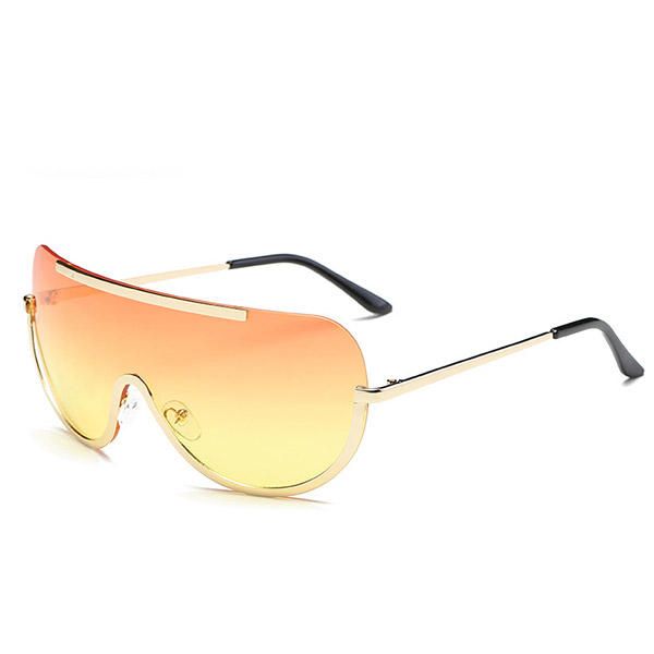 Gafas De Sol Uv400 Para Mujer Gafas De Sol Con Montura Metálica De Gran Tamaño Con Lentes De Colores