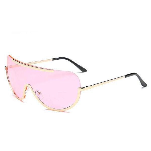 Gafas De Sol Uv400 Para Mujer Gafas De Sol Con Montura Metálica De Gran Tamaño Con Lentes De Colores