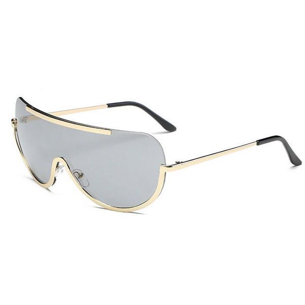 Gafas De Sol Uv400 Para Mujer Gafas De Sol Con Montura Metálica De Gran Tamaño Con Lentes De Colores