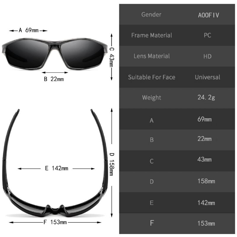 Gafas De Sol De Visión Nocturna Polarizadas Para Deportes Al Aire Libre Con Protección Uv De Montura Completa Para Hombres