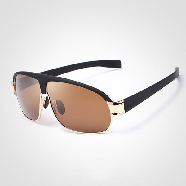 Hombre Summer V400 Polarized Sun Glassess Casual Outdooors Marco De Metal Antideslumbrante Eye Wear