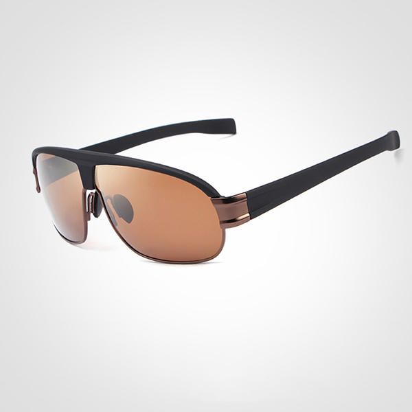 Hombre Summer V400 Polarized Sun Glassess Casual Outdooors Marco De Metal Antideslumbrante Eye Wear