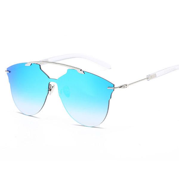 Hombres Mujeres Gafas De Sol Con Montura Fina De Metal Casual Outdoor Anti-uv Hd Eyeglaases