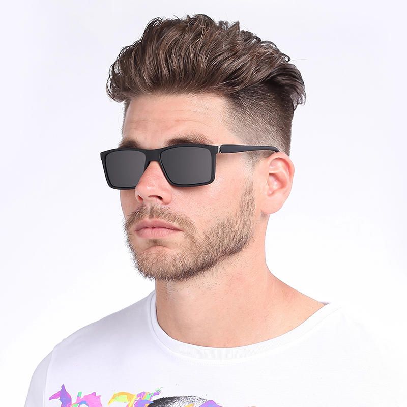 Hombres Mujeres Summer Square Retro Uv400 Gafas De Sol Polarizadas