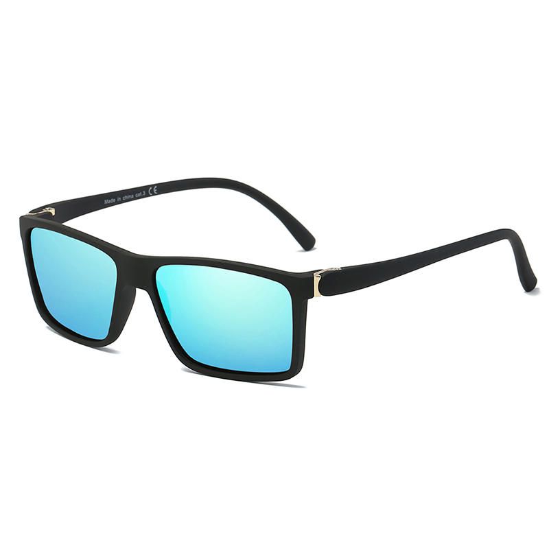 Hombres Mujeres Summer Square Retro Uv400 Gafas De Sol Polarizadas