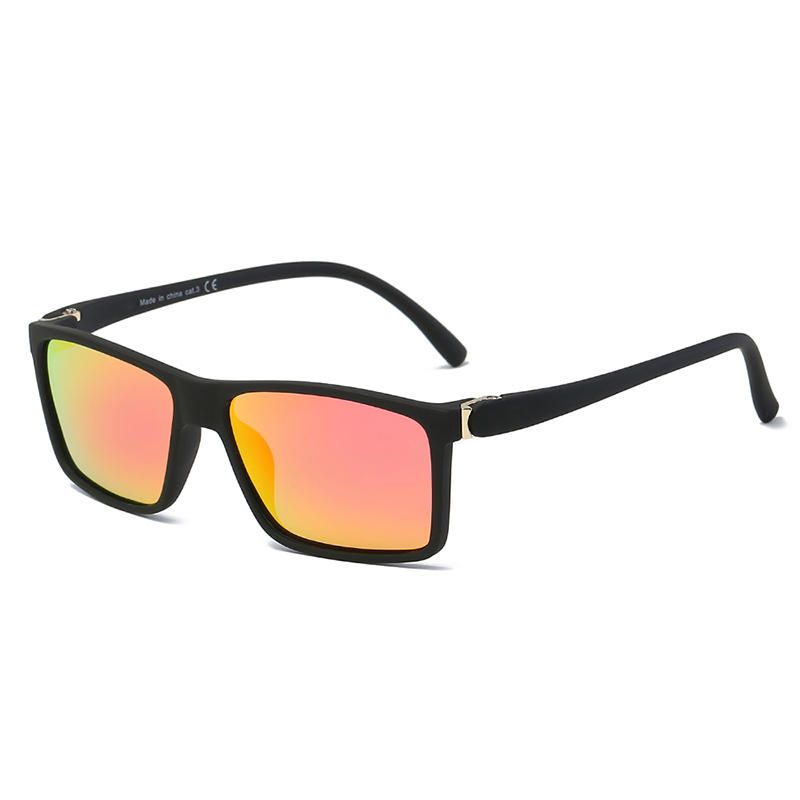 Hombres Mujeres Summer Square Retro Uv400 Gafas De Sol Polarizadas