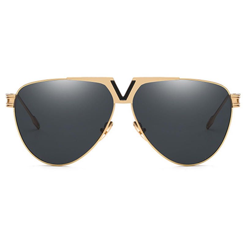 Hombres Mujeres Trendy Hd Uv400 Gafas De Sol No Polarizadas De Metal Gafas Con Espejo Para Exteriores