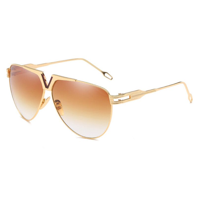 Hombres Mujeres Trendy Hd Uv400 Gafas De Sol No Polarizadas De Metal Gafas Con Espejo Para Exteriores