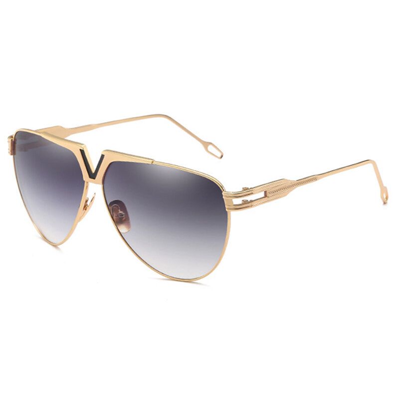 Hombres Mujeres Trendy Hd Uv400 Gafas De Sol No Polarizadas De Metal Gafas Con Espejo Para Exteriores