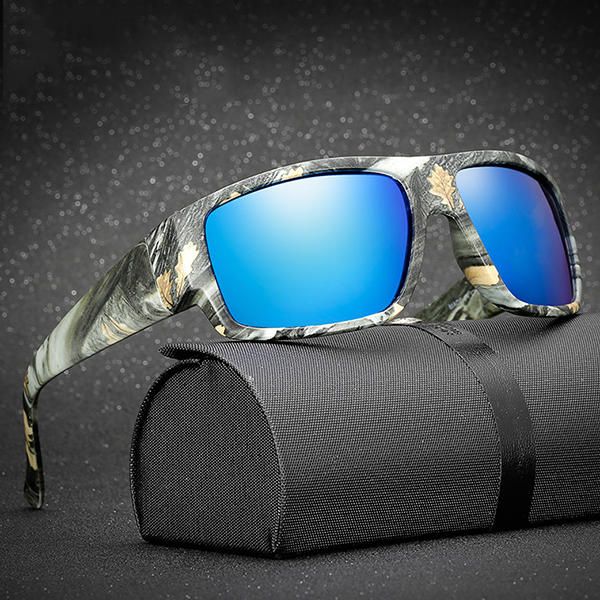 Hombres Outdooors Sport Uv400 Camuflaje Gafas De Sol Polarizadas