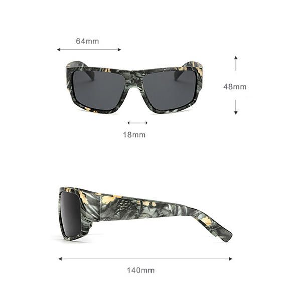 Hombres Outdooors Sport Uv400 Camuflaje Gafas De Sol Polarizadas