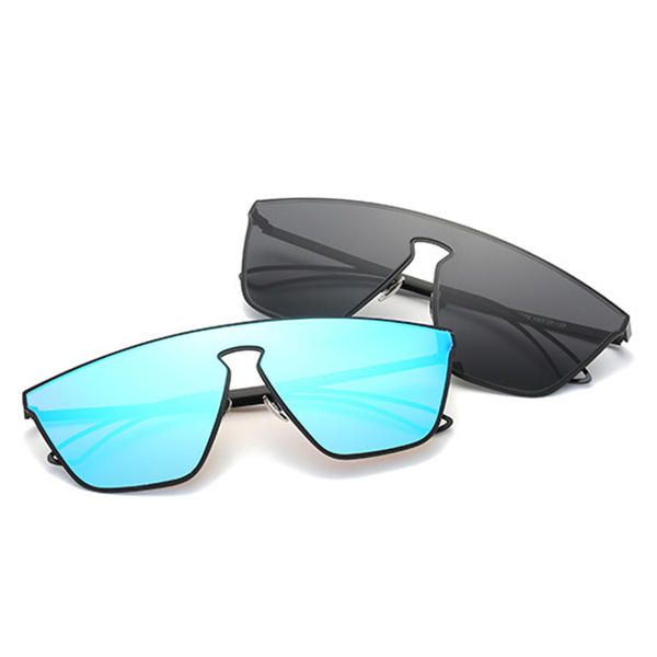 Hombres Unisex Vintage Metal Marco Grande Sun Glassess Summer Outdooors Gafas De Protección Uv