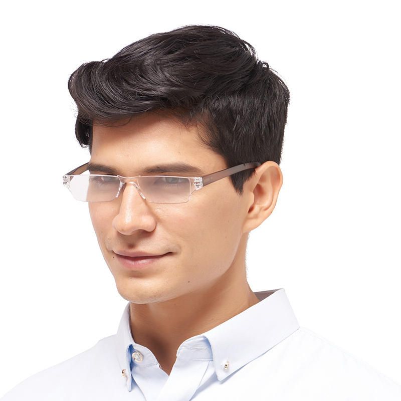 Hombres Vogue Vintage Light Pc Antifatiga Cómodas Gafas De Lectura Cuadradas Para Computadora