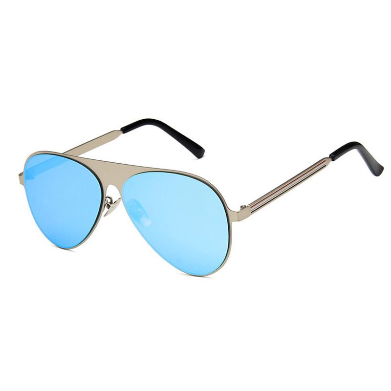 Hombres Wild Hd Anti-uv Metal Matt Gafas De Sol