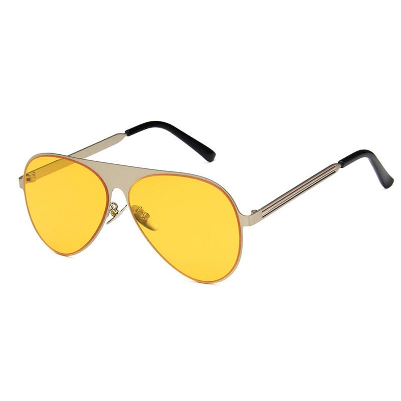 Hombres Wild Hd Anti-uv Metal Matt Gafas De Sol