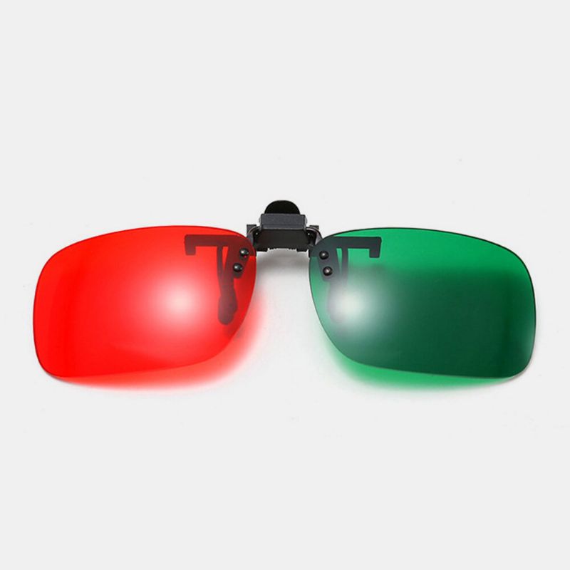 Lente De Clip De Gafas Estéreo 3d Unisex Película De Cine Lente De Gafas Universales Roja Y Azul Con Estuche