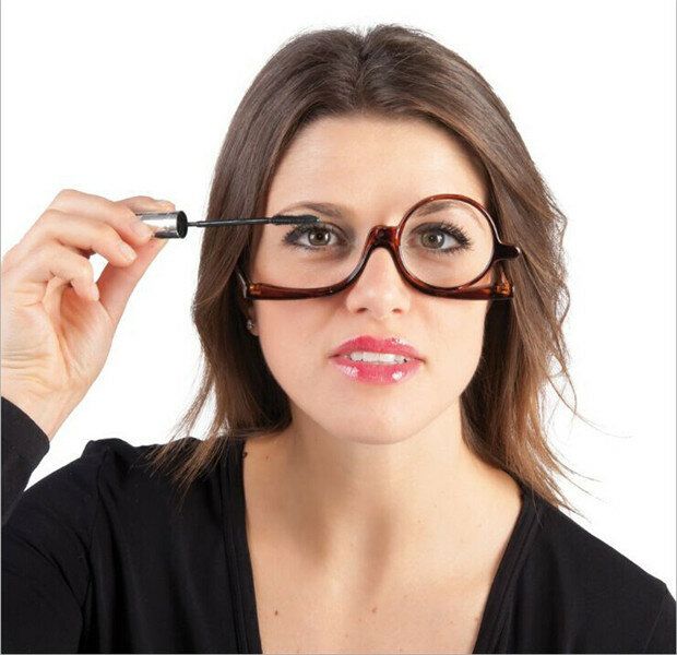 Lentes De Lectura Con Lentes Giratorios Uso De Maquillaje Plegable Ampliado De Anteojos Para Mujeres