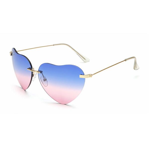 Mujer Moda En Forma De Corazón Uv400 Sun Glassess Casual Outdooors Party Eyewear