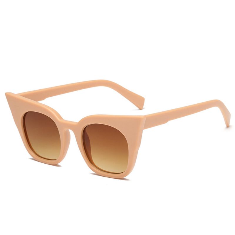 Mujeres Vintage Cat Eye Uv400 Gafas De Sol De Montura Redonda Gafas De Sol De Verano Gafas Al Aire Libre