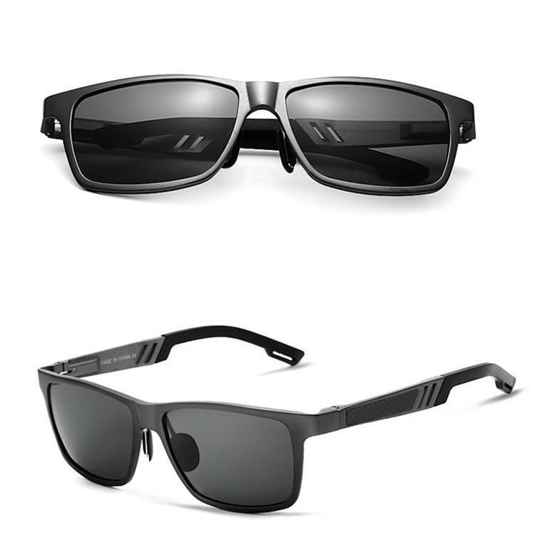 Protección Uv Para Hombres Aluminio Polarizado Aleación De Magnesio Gafas Para El Sol Conducir Al Aire Libre Eyeglasseess