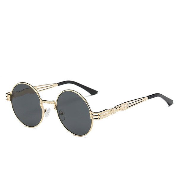 Protección Uv400 Para Mujer Gafas De Sol Causal Vintage Steam Punk Ronda Eyeglasseess