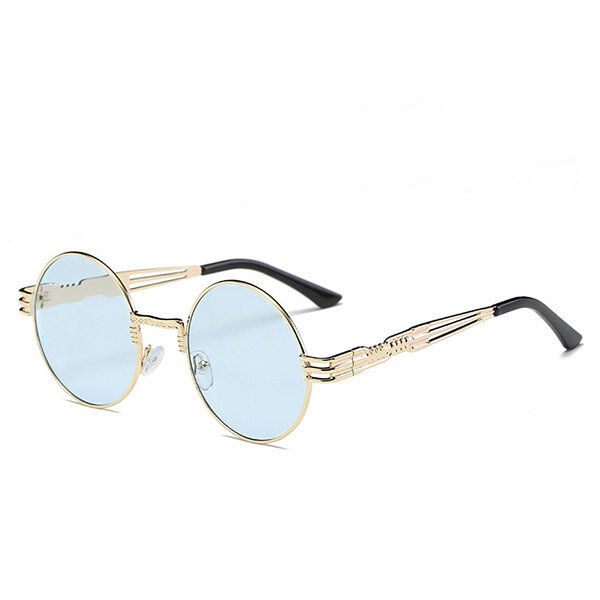 Protección Uv400 Para Mujer Gafas De Sol Causal Vintage Steam Punk Ronda Eyeglasseess