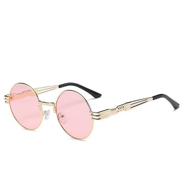 Protección Uv400 Para Mujer Gafas De Sol Causal Vintage Steam Punk Ronda Eyeglasseess