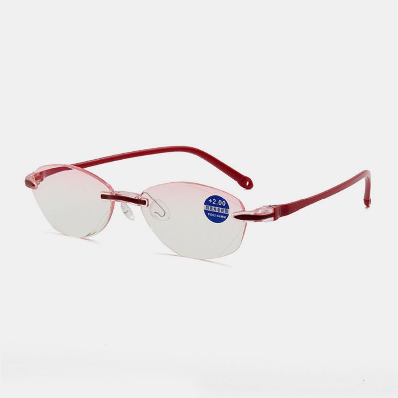 Unisex Anti-azul Claro Diamante Recorte Sin Marco Protección Para Los Ojos Gafas De Lectura Gafas Para Presbicia