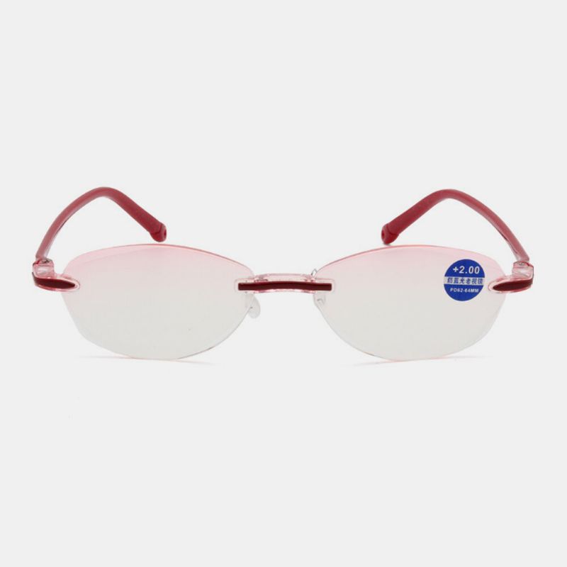 Unisex Anti-azul Claro Diamante Recorte Sin Marco Protección Para Los Ojos Gafas De Lectura Gafas Para Presbicia