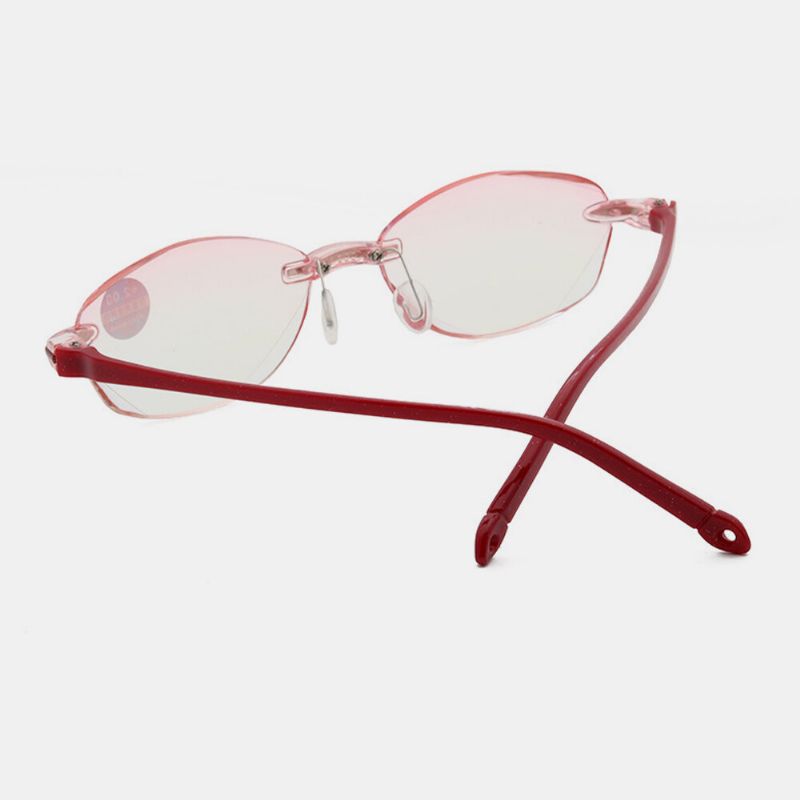 Unisex Anti-azul Claro Diamante Recorte Sin Marco Protección Para Los Ojos Gafas De Lectura Gafas Para Presbicia