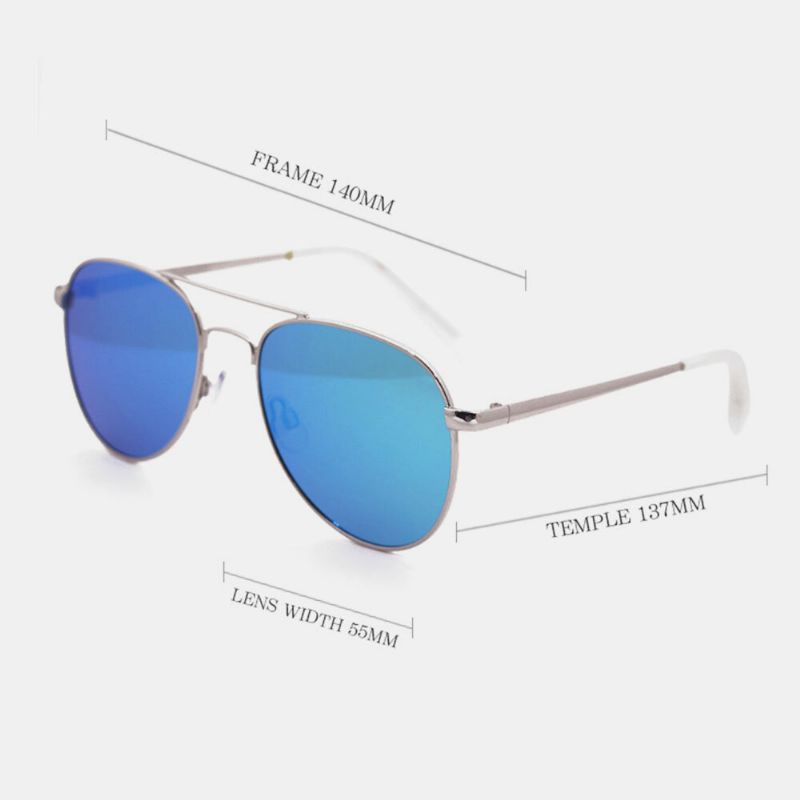 Unisex Casula Fashion Full Metal Frame Borde Estrecho Elegantes Gafas De Sol Con Protección Uv