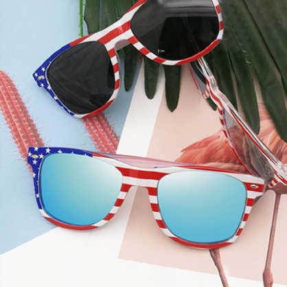 Unisex Patriotic Polarspex Polarized 80's Retro Trendy Gafas De Sol Con Estilo