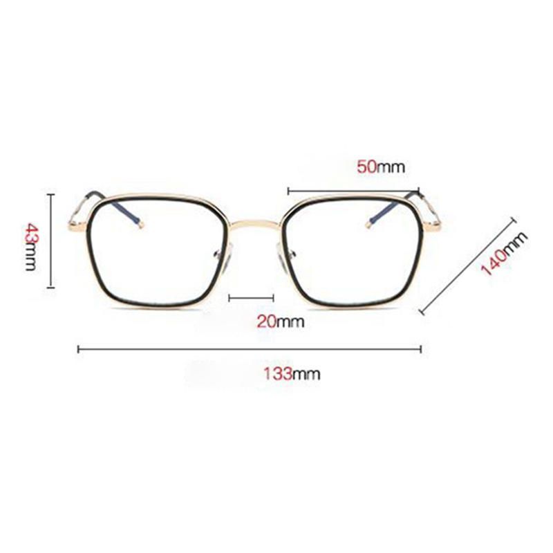 Unisex Vogue Anti Azul Antifatiga Marco De Metal Cómodo Círculo De Computadora Gafas De Lectura Redondas