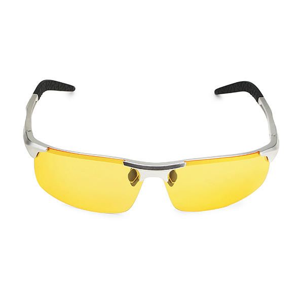 Uv400 Hombres Gafas De Sol Lente Amarilla Visión Nocturna Conducir Pesca Ciclismo Gafas