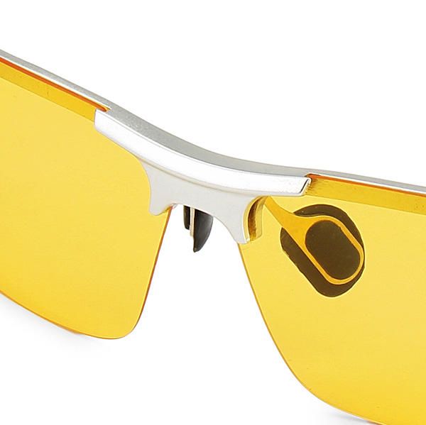 Uv400 Hombres Gafas De Sol Lente Amarilla Visión Nocturna Conducir Pesca Ciclismo Gafas