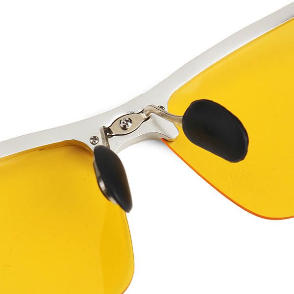 Uv400 Hombres Gafas De Sol Lente Amarilla Visión Nocturna Conducir Pesca Ciclismo Gafas