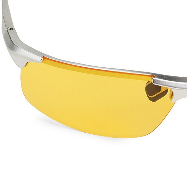 Uv400 Hombres Gafas De Sol Lente Amarilla Visión Nocturna Conducir Pesca Ciclismo Gafas