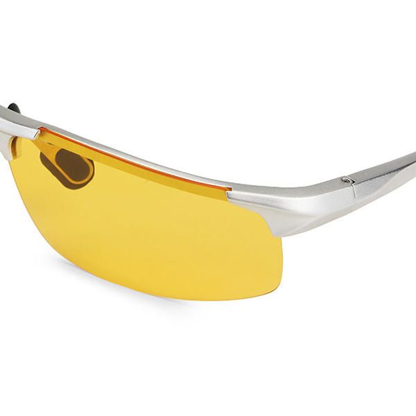 Uv400 Hombres Gafas De Sol Lente Amarilla Visión Nocturna Conducir Pesca Ciclismo Gafas