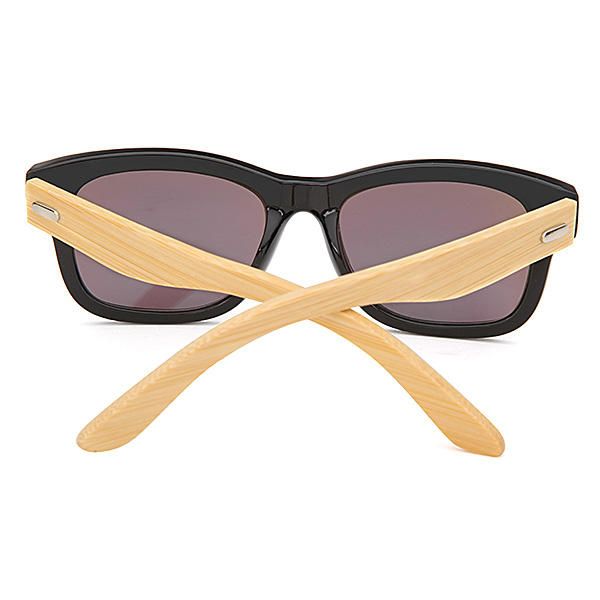 Uv400 Unisex Patas De Bambú Remache Sun Glassess Espejo Marco De Color Gafas De Madera Gafas