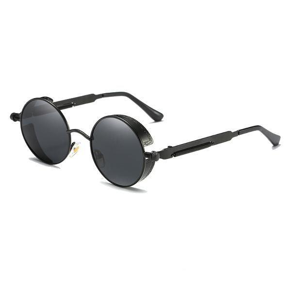 Uv400 Vintage Steampunk Gafas De Sol Con Lentes De Espejo Redondas Deporte Al Aire Libre Gafas Hisper Para Hombre Y Mujer