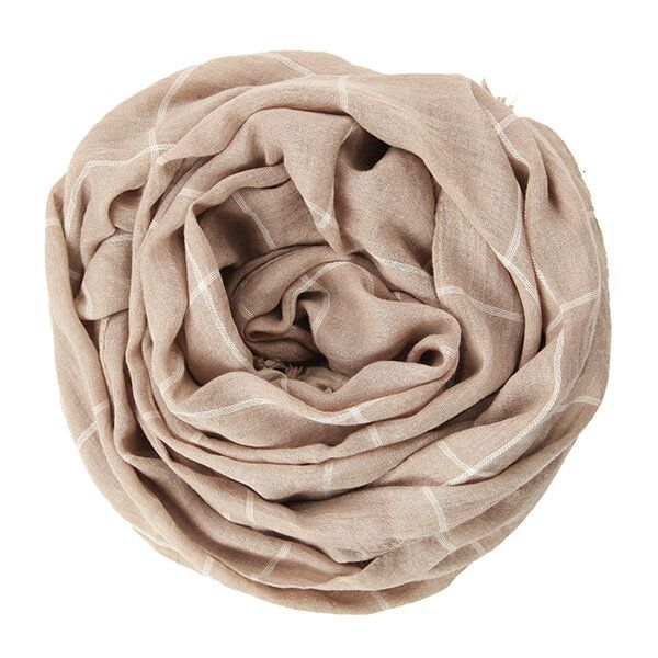 Bufandas Con Borlas De Rejilla De Celosía De Algodón Unisex Color Puro Mantón Pashmina