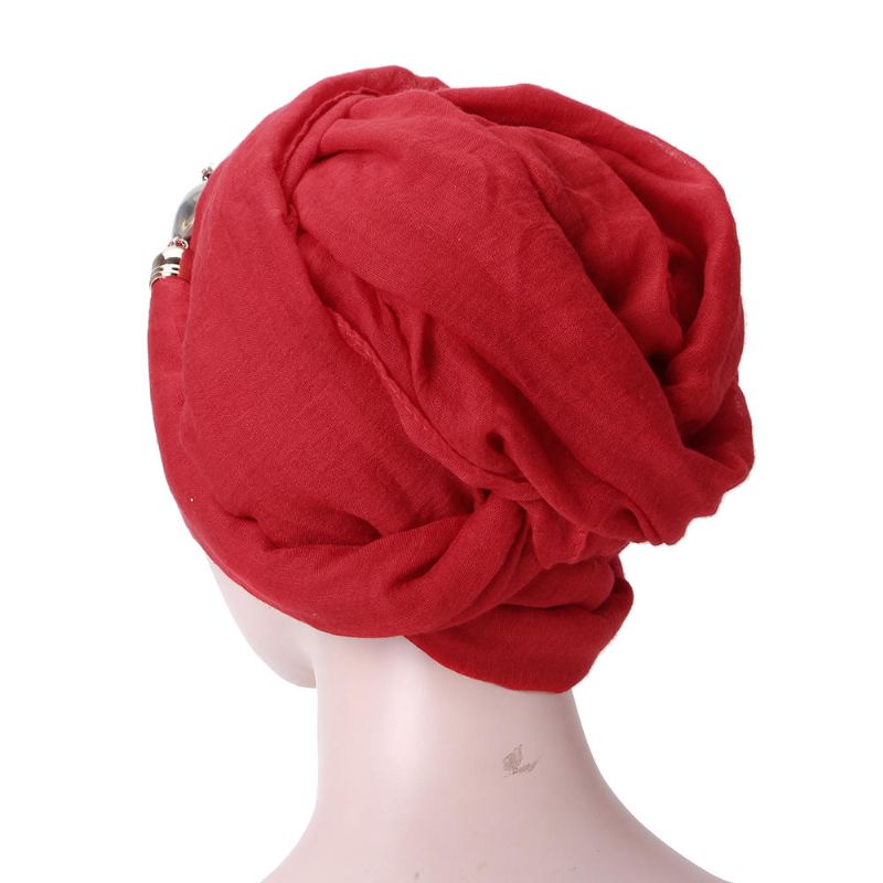 Chales De Encaje Para Mujer Hijab Islámico Bufanda Larga Gorro De Turbante Para La Cabeza