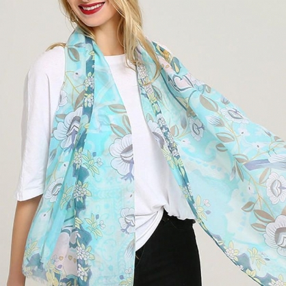 Laides Vogue Summer Cotton Graffiti Printting Scarf Outdoor Talla Grande Chal Para Mujer