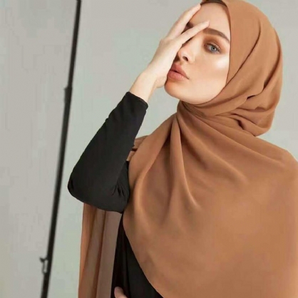 Mujeres Monocromo Étnico Perla Gasa Burbuja Toalla Diadema Hijab Bufanda Mantón Árabe Turbante Sombrero