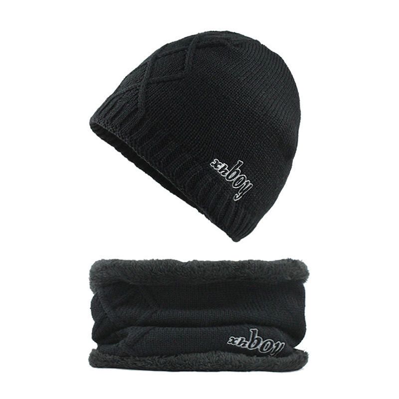 Winter Thicken Plus Gorros De Terciopelo Con Juego De Bufanda