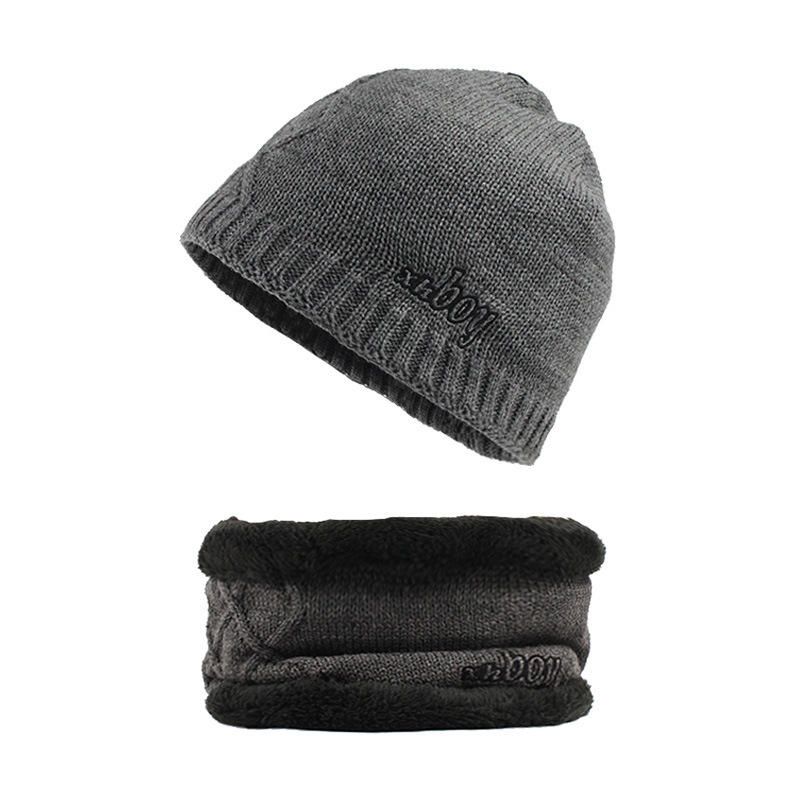 Winter Thicken Plus Gorros De Terciopelo Con Juego De Bufanda