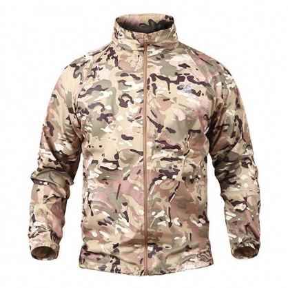 Abrigo De Piel Fina Informal Al Aire Libre De Camuflaje Táctico Python Para Hombre